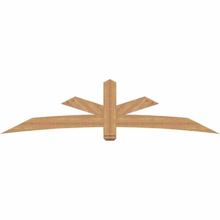 Ekena Millwork Alberta Smooth Timber Gable Bracket, Western Red Cedar, 96"W x 24"H x 3 1/2"D x 5 1/2"F, 6/12 Pitch GBW096X24X0406ALB00SWR